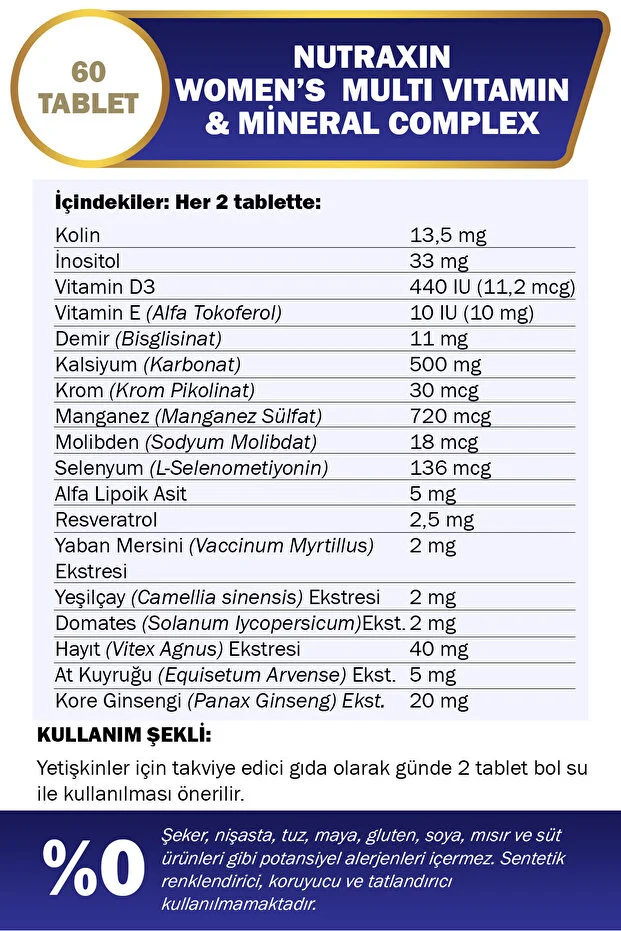 Multivitamin Complex Women's 60 Tablet Multivitamin Complex Women's 60 Tablet